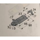 Knopf-Schubriegel 23 x 60mm verzinkt inkl. Schrauben