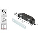 Hettich Magnetschnäpper 10 kg, Platte starr, braun, 2 Stück