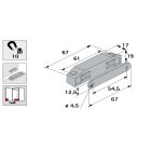 Hettich Magnetschnäpper 10 kg, Platte starr, braun, 2 Stück