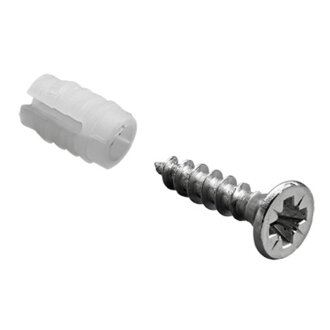 HETTICH Spreizmuffe mit Schraube, 3,5 x 16 mm, 40 Stück