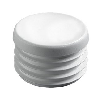 Einsteckgleiter 28 mm rund, Kunststoff weiß