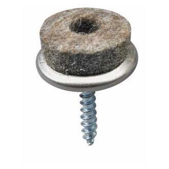 Hettich Parkettgleiter zum Anschrauben, Ø 20mm, Metall