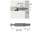 Einschraubdübel für Rastex 15, Spannmaß 20 mm, Bohr-Ø 5 mm  10 Stück