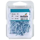 HETTICH Rückwandschrauben, Ø 3 x 20 mm, Stahl verzinkt, 50 Stück