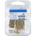 HETTICH Zierscharnier, 40 x 35 mm, vermessingt, 2 Stück