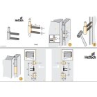 Hettich Rahmenunterteil für Holzzarge, 15 mm, verzinkt, 2 Stück