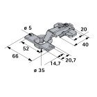 Hettich Topfscharnier SlideOn vorliegend, vernickelt, 35 mm