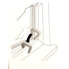 HETTICH Tür- und Fenstersicherung, 70 x 91 x 22 mm, Kunststoff, transparent, 2 Stück