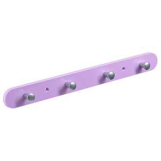 Hettich 4er Garderobe, 380 x 40 x 30mm, Kunststoff, rosa