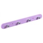 Hettich 4er Garderobe, 380 x 40 x 30mm, Kunststoff, rosa