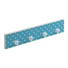 HETTICH Motivgarderobe 4 Haken, blau gepunktet, 500 x 100...