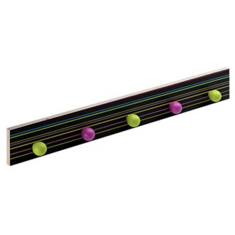 HETTICH Hakenleiste/Motivgarderobe Neonstreifen 5 Haken, 750 x 100 x 48mm