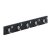 HETTICH Holzgarderobe, 5 Haken, 500 x 80 x 75mm, Holz lackiert, schwarz, verchromt