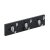 HETTICH Holzgarderobe 3 Haken, 300 x 80 x 75mm, Holz lackiert, schwarz, verchromt