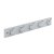 HETTICH Holzgarderobe 5 Haken, 500 x 80 x 75mm, Holz lackiert, weiß, verchromt