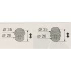 Türstopper zum Anschrauben, Ø 28/35 x 37 mm,...