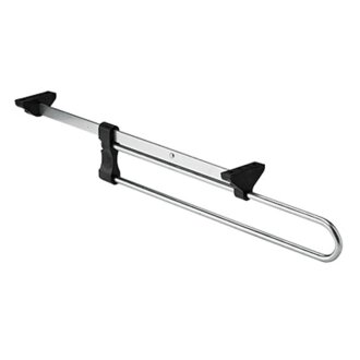 HETTICH Kleiderbügelhalter ausziehbar, 350mm, Stahl Kunststoff verchromt, schwarz