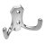 HETTICH Mantelhaken, 77 x 47 x 30 mm, Zinkdruckguss Aluminium Optik