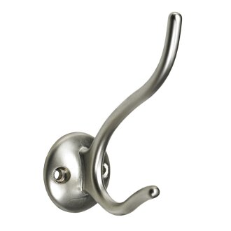 HETTICH Hut- und Mantelhaken, 35 x 87 x 73 mm, Zinkdruckguss vernickelt