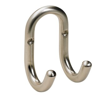 HETTICH Mantelhaken, Zinkdruckguss, Edelstahl Optik, 51 x 91 x 56mm