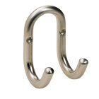 HETTICH Mantelhaken, Zinkdruckguss, Edelstahl Optik, 51 x...