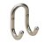 HETTICH Mantelhaken, Zinkdruckguss, Edelstahl Optik, 51 x 91 x 56 mm