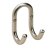 HETTICH Mantelhaken, Zinkdruckguss, Edelstahl Optik, 51 x 91 x 56mm