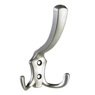 HETTICH Hut- und Mantelhaken, 77 x 125 x 75mm, Zinkdruckguss vernickelt