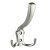 HETTICH Hut- und Mantelhaken, 77 x 125 x 75mm, Zinkdruckguss vernickelt