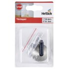Hettich Türstopper zum Anschrauben, Ø 35 x 25 mm, Stahl, Edelstahl-Optik