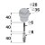 Türstopper zum Anschrauben, Ø 30/34,5 x 41 mm, Stahl, Edelstahl-Optik