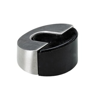 Hettich Türstopper zum Anschrauben, Ø 46,5 x 26 mm, Stahl, Edelstahl-Optik
