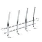HETTICH Garderobenleiste 4 Haken, 355 x 155 x 50 mm, Edelstahl matt