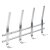 HETTICH Garderobenleiste 4 Haken, 355 x 155 x 50 mm, Edelstahl matt