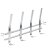 HETTICH Garderobenleiste 4 Haken, 355 x 155 x 50 mm, Edelstahl matt