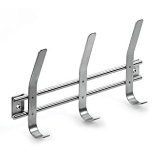 Hettich 3er Edelstahlgarderobe, 255 x155 x 50mm