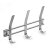 Hettich 3er Edelstahlgarderobe, 255 x155 x 50mm