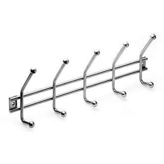 5er Edelstahlgarderobe 452 x 160 x 60mm