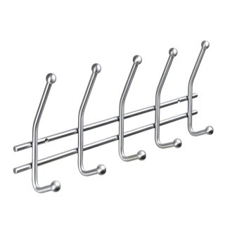 HETTICH Garderobenleiste 5 Haken, 452 x 160 x 60 mm, Edelstahl matt