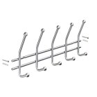 HETTICH Garderobenleiste 5 Haken, 452 x 160 x 60 mm, Edelstahl matt