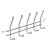 HETTICH Garderobenleiste 5 Haken, 452 x 160 x 60 mm, Edelstahl matt