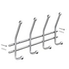 HETTICH Hakenleiste, 4 Haken, 355 x 160 x 60 mm, Edelstahl matt
