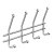 HETTICH Hakenleiste, 4 Haken, 355 x 160 x 60 mm, Edelstahl matt