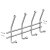 HETTICH Hakenleiste, 4 Haken, 355 x 160 x 60 mm, Edelstahl matt