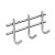 HETTICH Garderobenleiste 3 Haken, 220 x 85 x 55 mm, Edelstahl matt