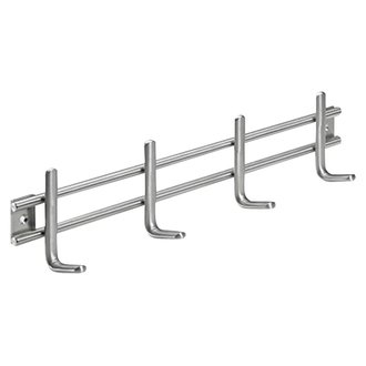 4er Edelstahlgarderobe 355 x 85 x 45mm