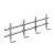 HETTICH Garderobenleiste 4 Haken, 355 x 85 x 45 mm, Edelstahl matt