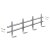 HETTICH Garderobenleiste 4 Haken, 355 x 85 x 45 mm, Edelstahl matt