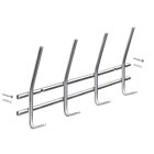 HETTICH Garderobenleiste 4 Haken, 355 x 140 x 50 mm, Edelstahl matt