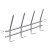 HETTICH Garderobenleiste 4 Haken, 355 x 140 x 50 mm, Edelstahl matt